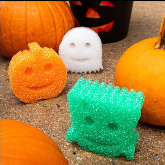 Scrub Daddy Limited Edition 3 Halloween Scrubbers Set Ghost Frankenstein Pumpkin - Picture 1 of 10